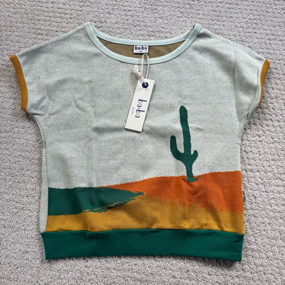 Baba Cactus Print Shirt - Green and Orange